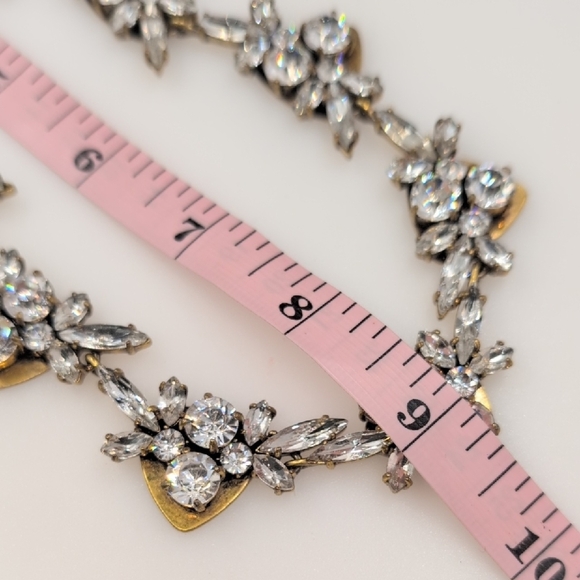 J. Crew Gold and Silver Floral Crystal Necklace - Picture 6 of 6